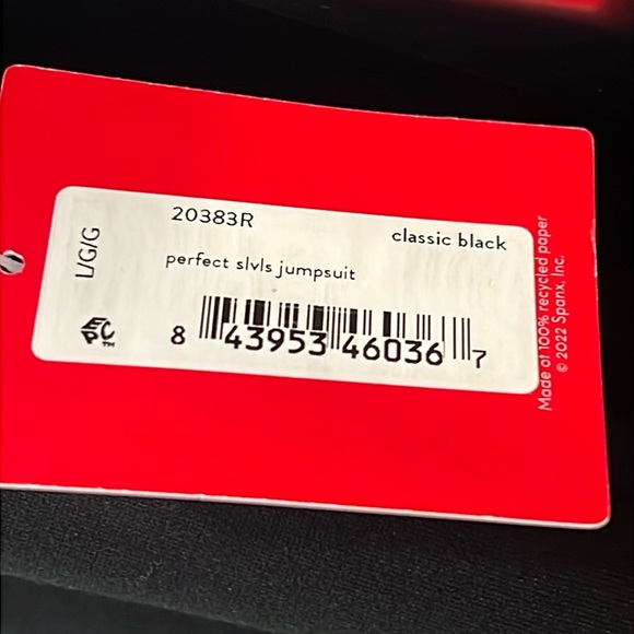 NWT SPANX Classic Black Sleeveless Jumpsuit - Picture 8 of 14